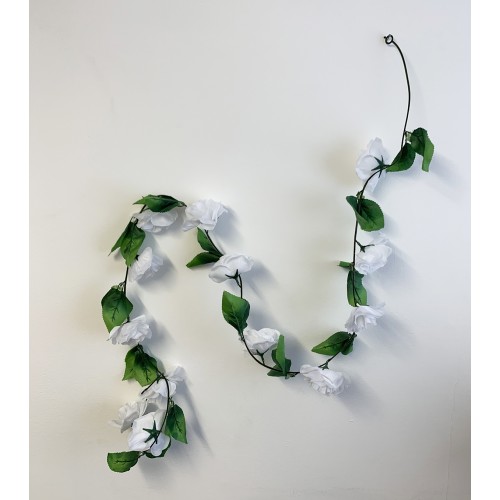 Small Rose Garland - White