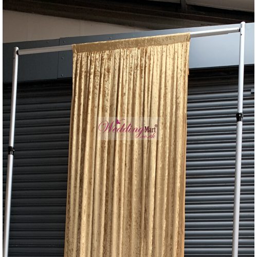 4m Velvet Grecian Wedding Backdrop Stage Panels - Gold