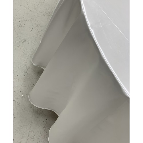 120 inch Heavy Duty Round Satin Table Cloth - White