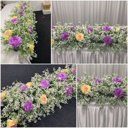 Wedding Table | Backdrops | Stage Decorative Floral Arrangement Runner - FA2303003