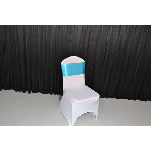 Turquoise Blue Satin Chair Bows - PACK of 10